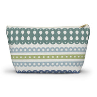Ribbon Candy Accessory Pouch w T-bottom in Green